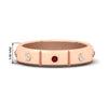 Load image into Gallery viewer, bezel-set-mens-diamond-band-with-ruby-in-rose-gold-fdm123879grudr-nl-rg-hw