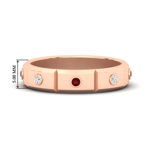 bezel-set-mens-diamond-band-with-ruby-in-rose-gold-fdm123879grudr-nl-rg-hw