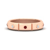 Load image into Gallery viewer, bezel-set-mens-diamond-band-with-ruby-in-rose-gold-fdm123879grudr-nl-rg