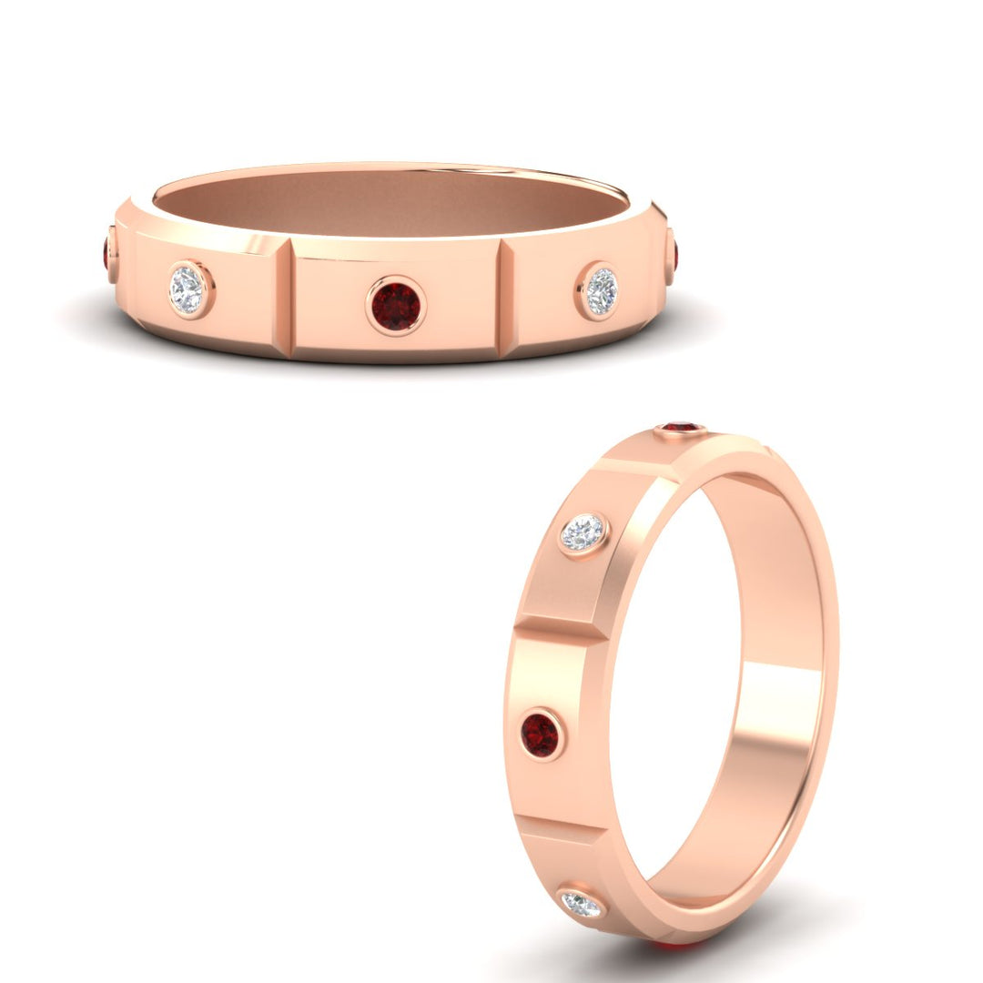 bezel-set-mens-diamond-band-with-ruby-in-rose-gold-fdm123879grudrangle3-nl-rg