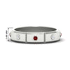 Load image into Gallery viewer, bezel-set-mens-diamond-band-with-ruby-in-white-gold-fdm123879grudr-nl-wg-hw