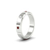 Load image into Gallery viewer, bezel-set-mens-diamond-band-with-ruby-in-white-gold-fdm123879grudrangle2-nl-wg