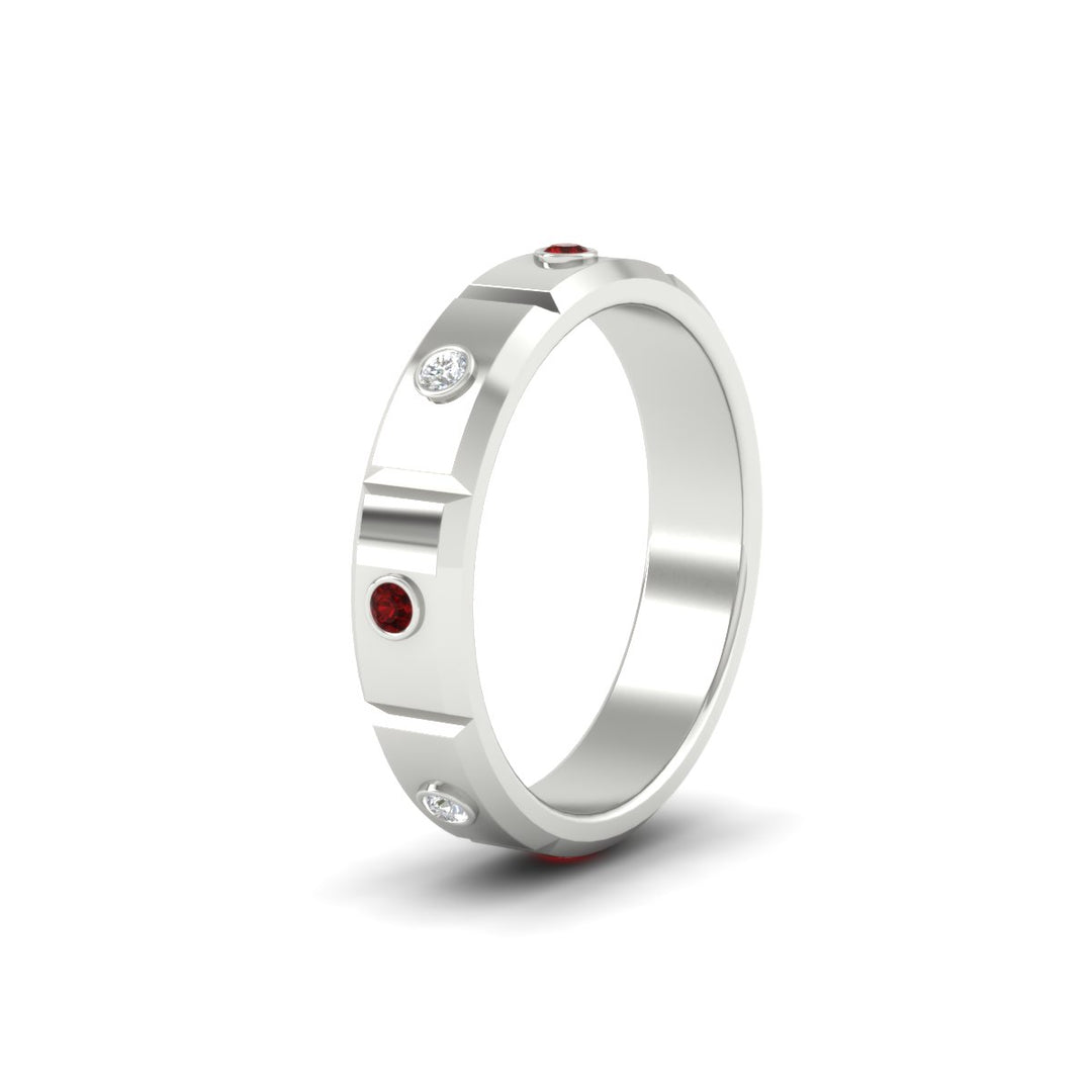 bezel-set-mens-diamond-band-with-ruby-in-white-gold-fdm123879grudrangle2-nl-wg