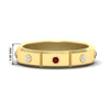 Load image into Gallery viewer, bezel-set-mens-diamond-band-with-ruby-in-yellow-gold-fdm123879grudr-nl-yg-hw