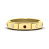 Load image into Gallery viewer, bezel-set-mens-diamond-band-with-ruby-in-yellow-gold-fdm123879grudr-nl-yg