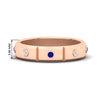 Load image into Gallery viewer, bezel-set-mens-diamond-band-with-sapphire-in-rose-gold-fdm123879gsabl-nl-rg-hw