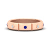 Load image into Gallery viewer, bezel-set-mens-diamond-band-with-sapphire-in-rose-gold-fdm123879gsabl-nl-rg