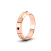 Load image into Gallery viewer, bezel-set-mens-diamond-band-with-sapphire-in-rose-gold-fdm123879gsablangle2-nl-rg