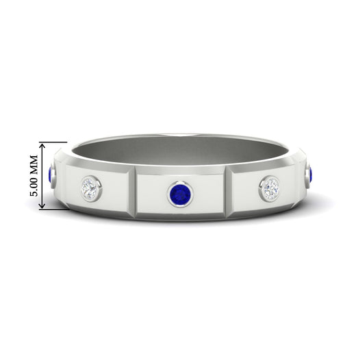 bezel-set-mens-diamond-band-with-sapphire-in-white-gold-fdm123879gsabl-nl-wg-hw