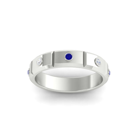 bezel-set-mens-diamond-band-with-sapphire-in-white-gold-fdm123879gsablangle5-nl-wg