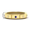 Load image into Gallery viewer, bezel-set-mens-diamond-band-with-sapphire-in-yellow-gold-fdm123879gsabl-nl-yg-hw