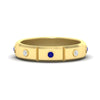 Load image into Gallery viewer, bezel-set-mens-diamond-band-with-sapphire-in-yellow-gold-fdm123879gsabl-nl-yg