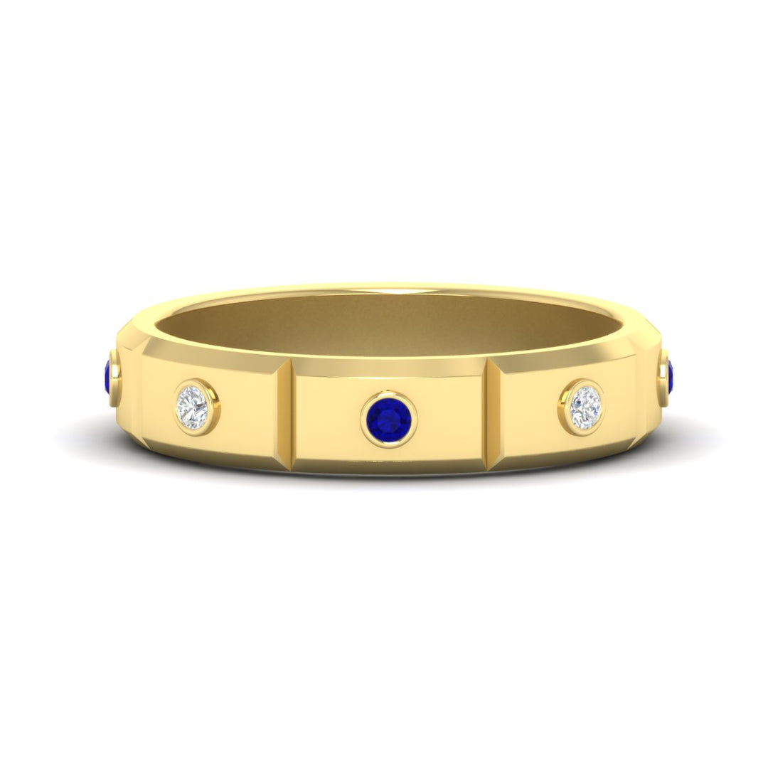 bezel-set-mens-diamond-band-with-sapphire-in-yellow-gold-fdm123879gsabl-nl-yg