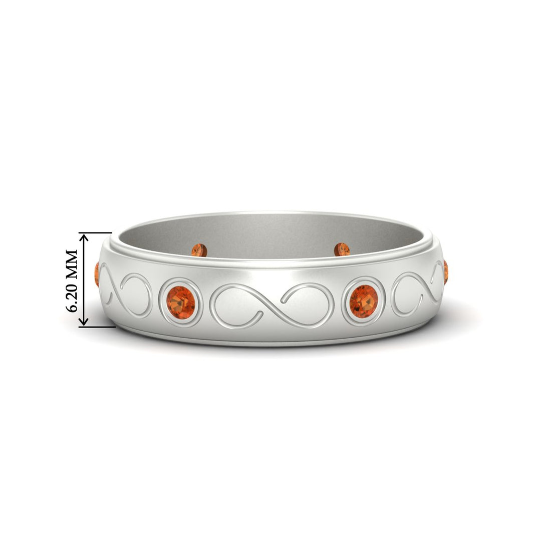 bezel-set-orange-sapphire-mens-wedding-band-in-white-gold-fdm1284gsaor-nl-wg-hw