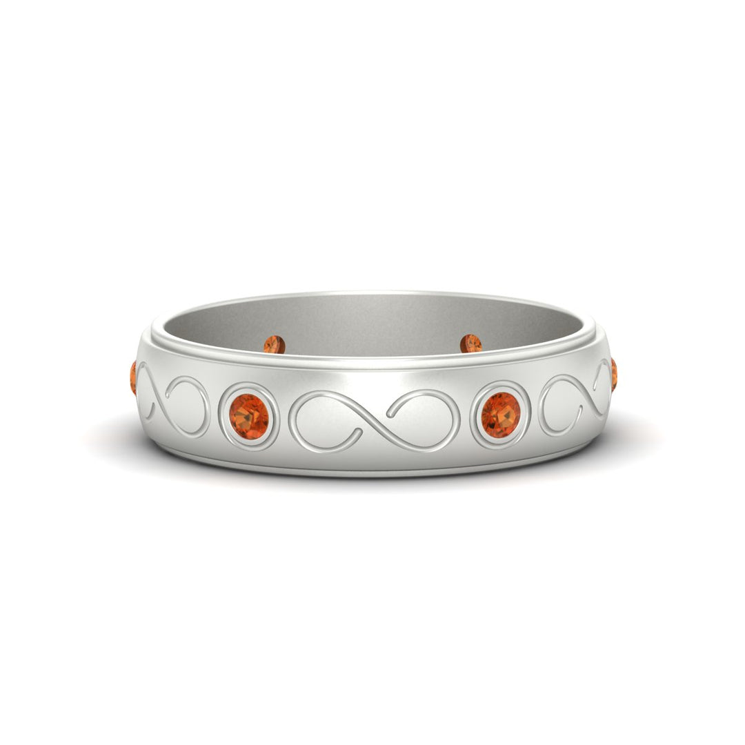 bezel-set-orange-sapphire-mens-wedding-band-in-white-gold-fdm1284gsaor-nl-wg
