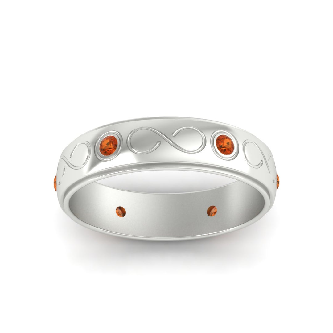 bezel-set-orange-sapphire-mens-wedding-band-in-white-gold-fdm1284gsaorangle5-nl-wg