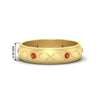 Load image into Gallery viewer, bezel-set-orange-sapphire-mens-wedding-band-in-yellow-gold-fdm1284gsaor-nl-yg-hw