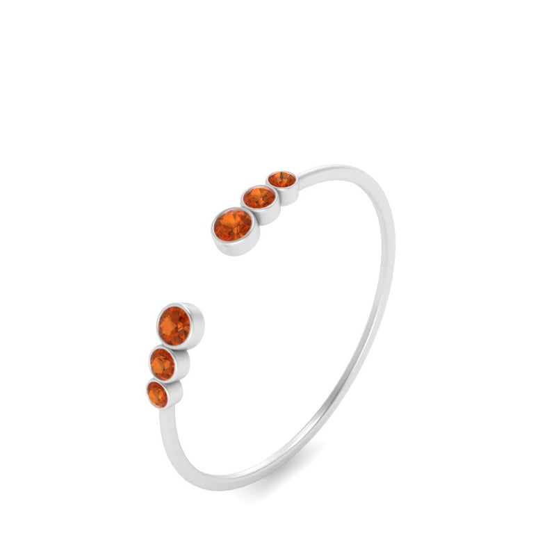 Bezel Set Open Stacking Rings