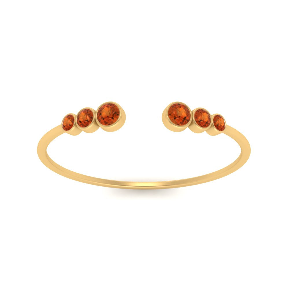 Bezel Set Open Stacking Rings