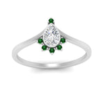 Load image into Gallery viewer, bezel-set-pear-crown-emerald-engagement-ring-in-white-gold-FD1046PERGEMGRANGLE5-NL-WG.jpg?v=1766490257
