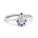 Load image into Gallery viewer, bezel-set-pear-crown-purple-topaz-engagement-ring-in-white-gold-FD1046PERGVITO-NL-WG_239106b8-7278-4844-b22b-269072a0682b.jpg?v=1766490278