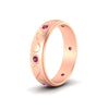 Load image into Gallery viewer, bezel-set-pink-sapphire-mens-wedding-band-in-rose-gold-fdm1284gsadrpiangle2-nl-rg
