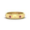 Load image into Gallery viewer, bezel-set-pink-sapphire-mens-wedding-band-in-yellow-gold-fdm1284gsadrpi-nl-yg