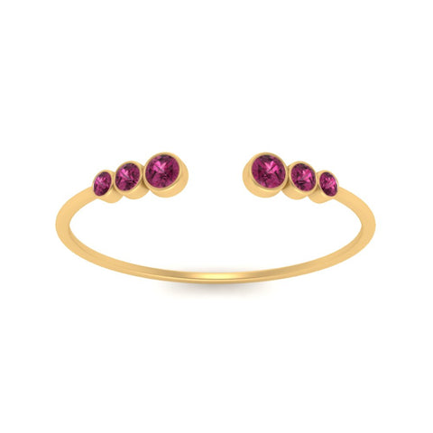 Bezel Set Open Stacking Rings