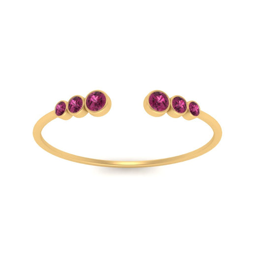 Bezel Set Open Stacking Rings