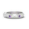 Load image into Gallery viewer, bezel-set-purple-topaz-mens-wedding-band-in-white-gold-fdm1284gvito-nl-wg-hw
