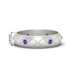 Load image into Gallery viewer, bezel-set-purple-topaz-mens-wedding-band-in-white-gold-fdm1284gvito-nl-wg-hw
