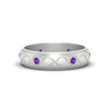 Load image into Gallery viewer, bezel-set-purple-topaz-mens-wedding-band-in-white-gold-fdm1284gvito-nl-wg