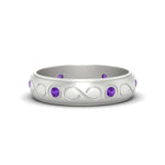 Load image into Gallery viewer, bezel-set-purple-topaz-mens-wedding-band-in-white-gold-fdm1284gvito-nl-wg
