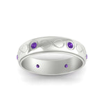 Load image into Gallery viewer, bezel-set-purple-topaz-mens-wedding-band-in-white-gold-fdm1284gvitoangle5-nl-wg
