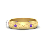 Load image into Gallery viewer, bezel-set-purple-topaz-mens-wedding-band-in-yellow-gold-fdm1284gvito-nl-yg-hw
