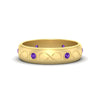 Load image into Gallery viewer, bezel-set-purple-topaz-mens-wedding-band-in-yellow-gold-fdm1284gvito-nl-yg