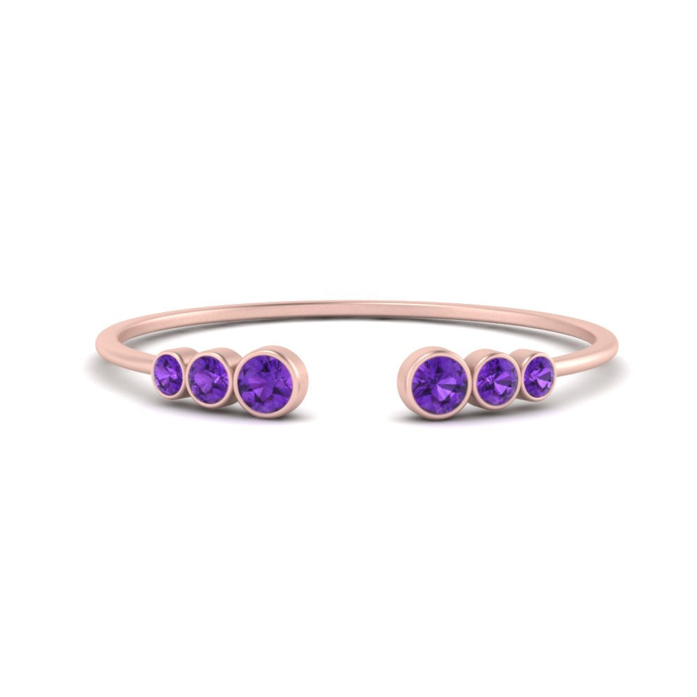 Bezel Set Open Stacking Rings