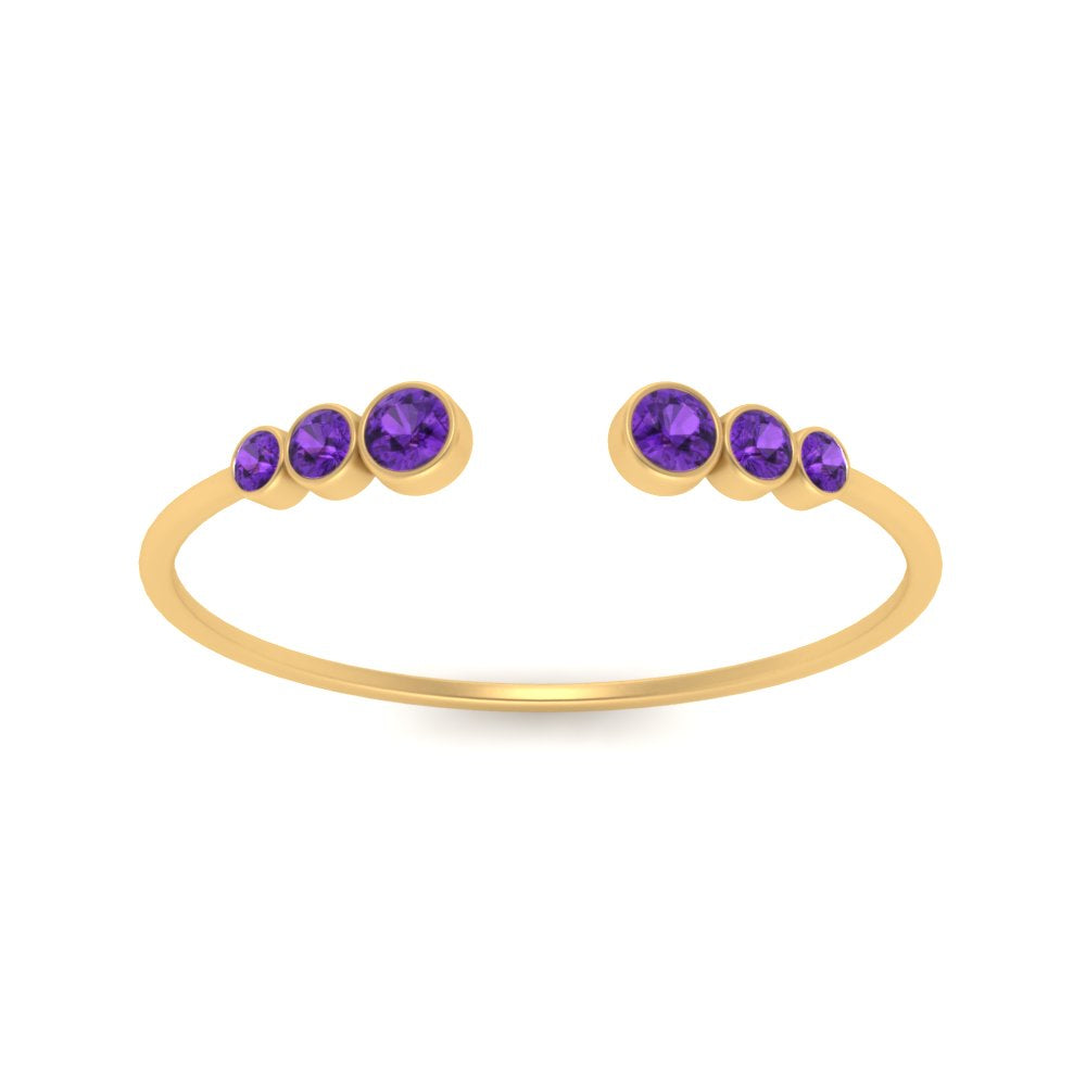 Bezel Set Open Stacking Rings