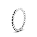 Load image into Gallery viewer, bezel-set-round-black-diamond-stacking-band-in-white-gold-FDEWB11036GBLACKANGLE3-NL-WG.jpg
