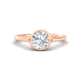 Thumbnail 1 - Bezel Set Round Split Engagement Ring