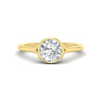 Load image into Gallery viewer, Bezel Set Round Split Engagement Ring
