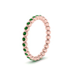 Load image into Gallery viewer, bezel-set-round-emerald-stacking-band-in-rose-gold-FDEWB11036GEMGRANGLE3-NL-RG.jpg
