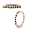 Load image into Gallery viewer, bezel-set-round-emerald-stacking-band-in-rose-gold-FDEWB11036GEMGRANGLE3-NL-RG.jpg