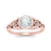 Load image into Gallery viewer, bezel-set-round-lab-diamond-celtic-style-engagement-ring-in-rose-gold-FD10030RORANGLE5-NL-RG