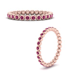 Load image into Gallery viewer, bezel-set-round-pink-sapphire-stacking-band-in-rose-gold-FDEWB11036GSADRPIANGLE3-NL-RG.jpg
