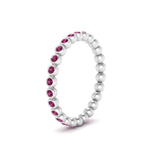 Load image into Gallery viewer, bezel-set-round-pink-sapphire-stacking-band-in-white-gold-FDEWB11036GSADRPIANGLE3-NL-WG.jpg
