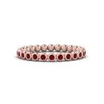 Load image into Gallery viewer, bezel-set-round-ruby-stacking-band-in-rose-gold-FDEWB11036GRUDRANGLE3-NL-RG.jpg
