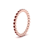 Load image into Gallery viewer, bezel-set-round-ruby-stacking-band-in-rose-gold-FDEWB11036GRUDRANGLE3-NL-RG.jpg
