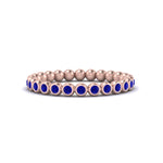 Load image into Gallery viewer, bezel-set-round-sapphire-stacking-band-in-rose-gold-FDEWB11036GSABLANGLE3-NL-RG.jpg
