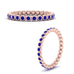 Load image into Gallery viewer, bezel-set-round-sapphire-stacking-band-in-rose-gold-FDEWB11036GSABLANGLE3-NL-RG.jpg
